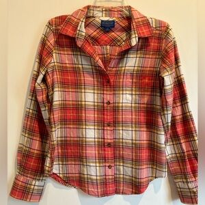 Pendleton Sz Small Cotton Multicolor Plaid Shirt